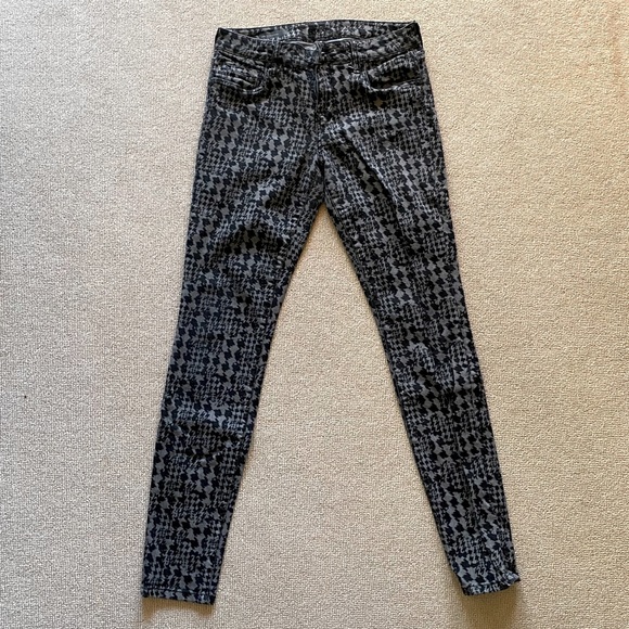 black patterned jeans